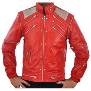 Michael jackson red on sale zipper jacket